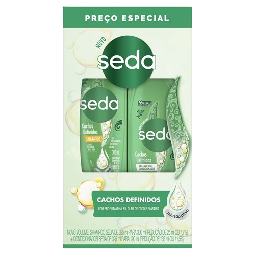 SHAM/COND SEDA 300ML/190ML CACHOS DEFIN