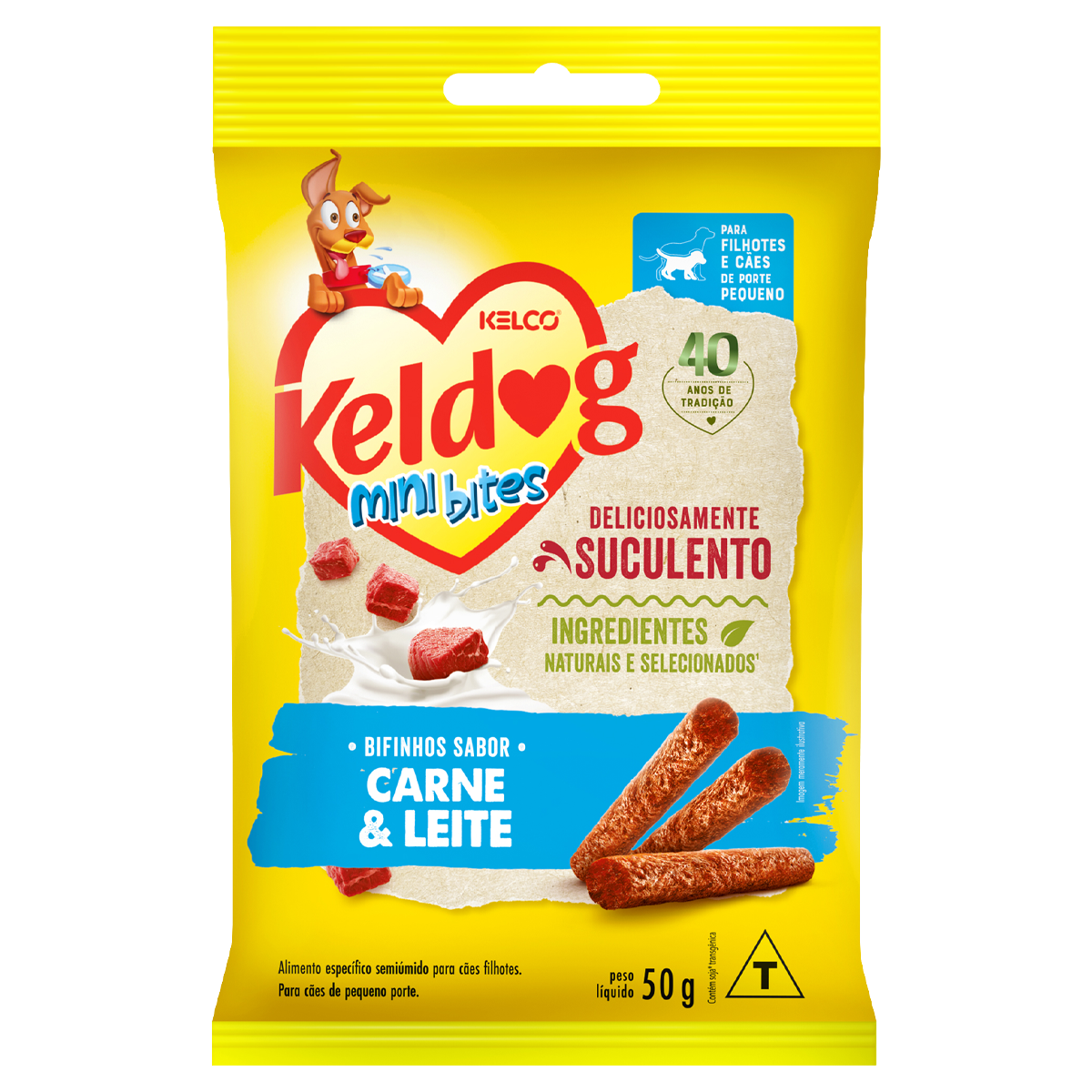 BIFINHO KELDOG 50G CAES MINI BITES CARNE/LEITE