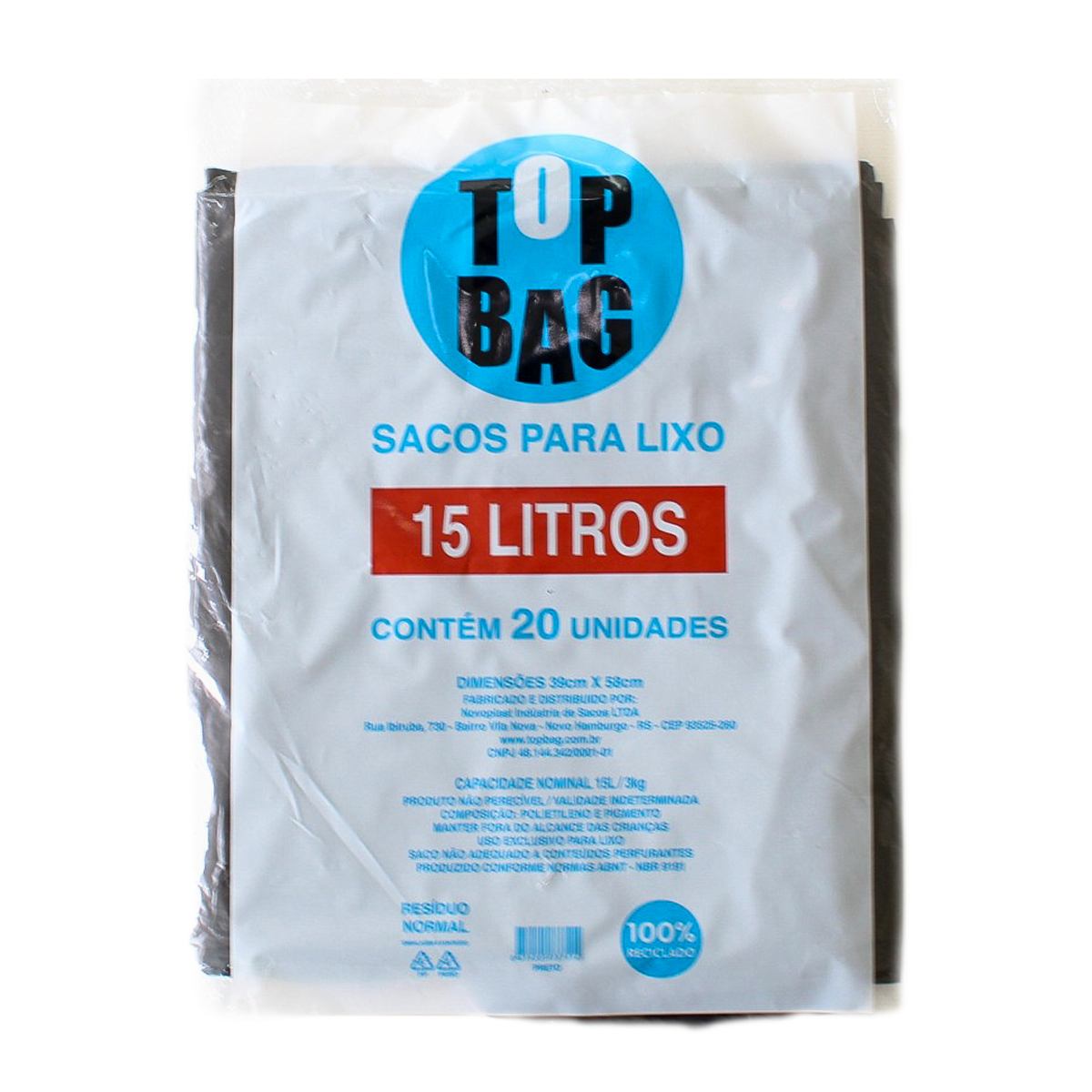 SACO LIXO TOP BAG 15L C/20 ALMOF PTO
