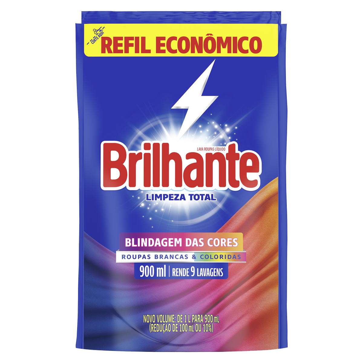 LAVA ROUPA BRILHANTE 900ML SC LIQ LIMP TOTAL