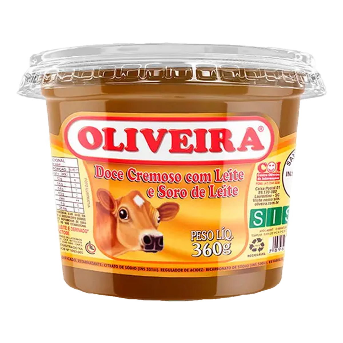 DOCE CREM OLIVEIRA 360G SORO LEITE
