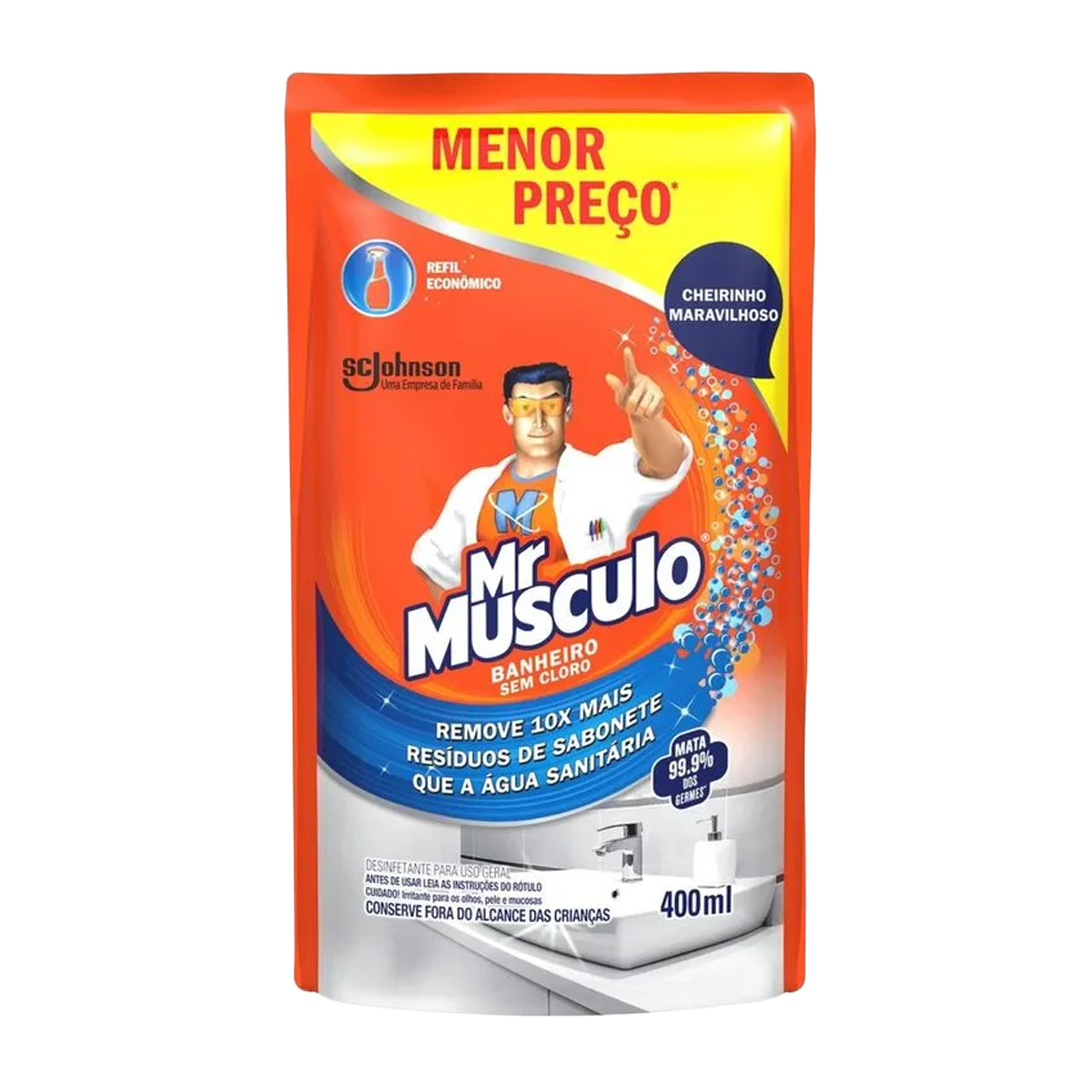 DESINF MR MUSCULO 400ML RF 30% DESC 5EM1 BANHEIRO