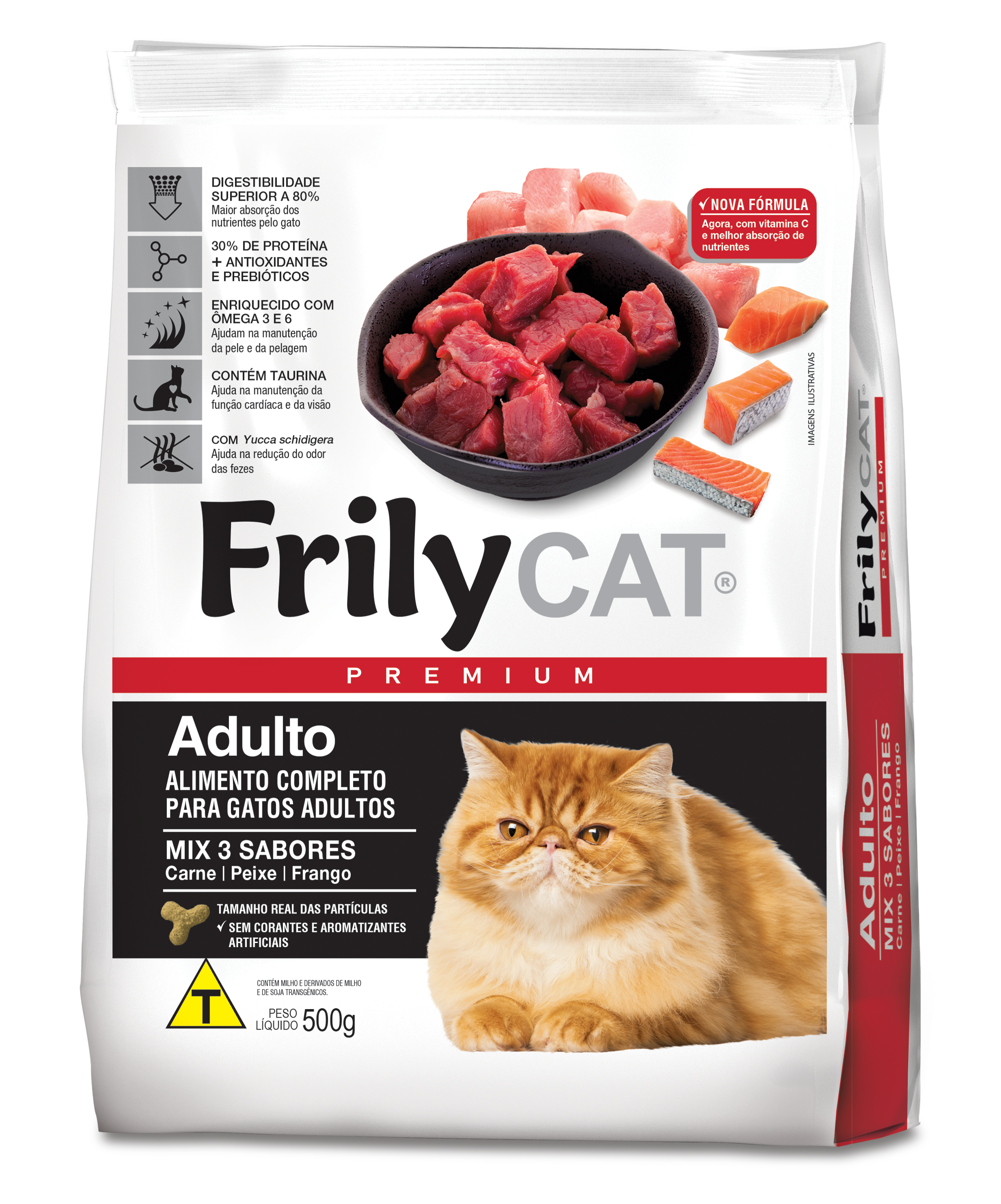 RACAO FRILY 500G CAT MIX
