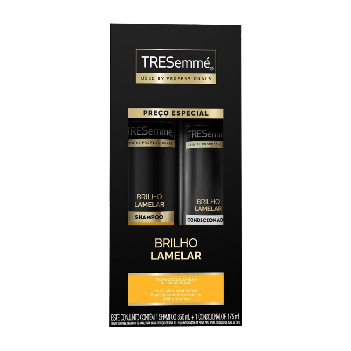 SHAM/COND TRESEMME 350/175ML BRILHO LAMELAR