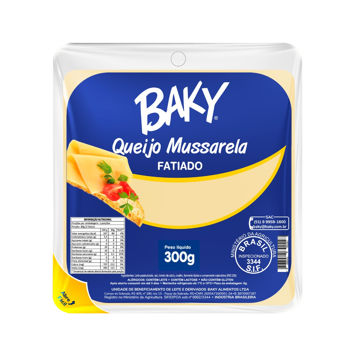 QUEIJO BAKY 300G FAT MUSSARELA